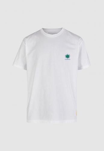 T-Shirt Cleptomanicx Boxy Tee Flowers white