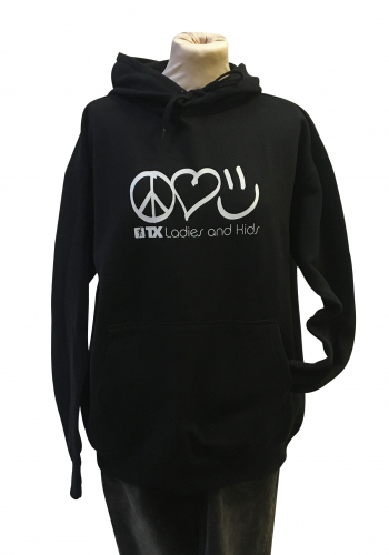 (w) Hooded TX Peace/Love/Happiness