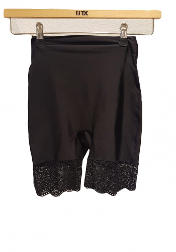 (w) Radlerhose mit Spitze black