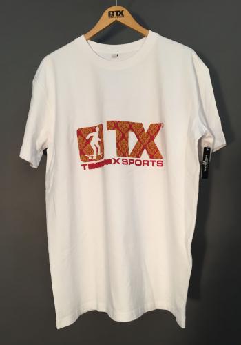 T-Shirt TX Pattern white/red
