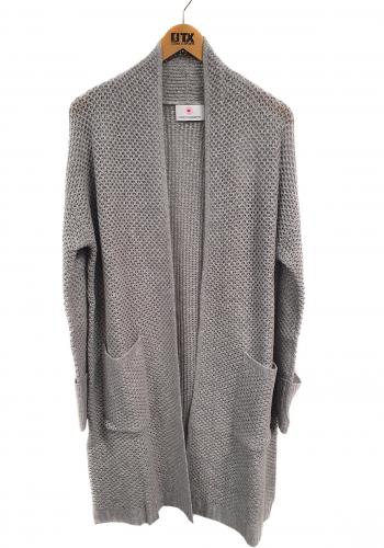 (w) Cardigan Herzensangelegenheit 25203-1202 aluminium