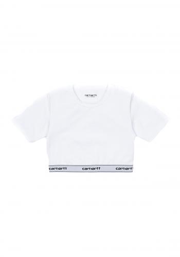 (w) T-Shirt Carhartt WIP Crop Top white