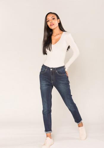 (w) Jeans Mom Fit dark blue