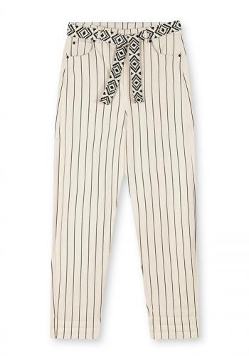 (w) Pant 10DAYS Pinstripe light sand