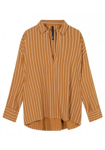 (w) Bluse 10DAYS Pinstripe caramel