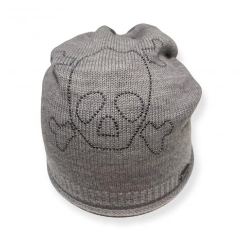 (w) Beanie Skull grau