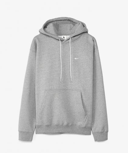 Hooded Nike Solo Swoosh heather grey