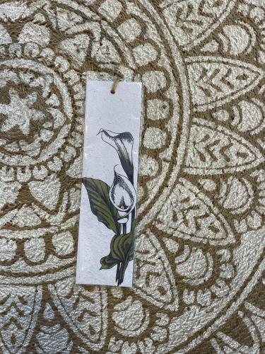 (w) Lesezeichen Blooming Paper Calla