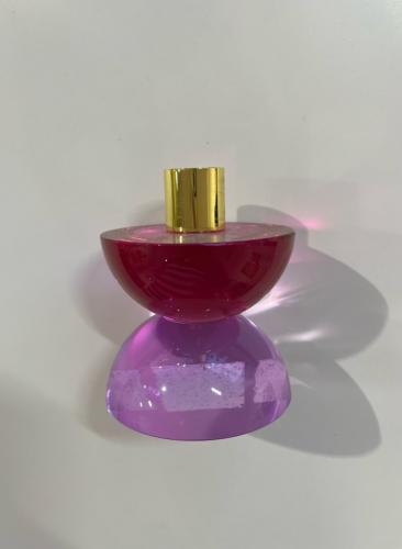 (w) Kerzenhalter Kristallglas neon pink