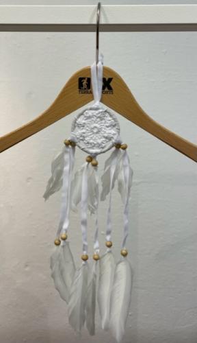 Dreamcatcher weiss 6 cm long