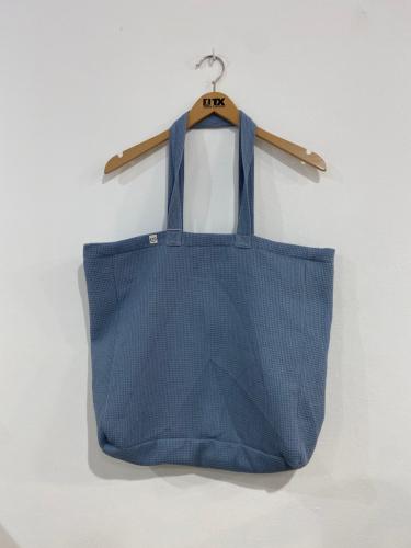 Waffelpique Shopper jeansblau