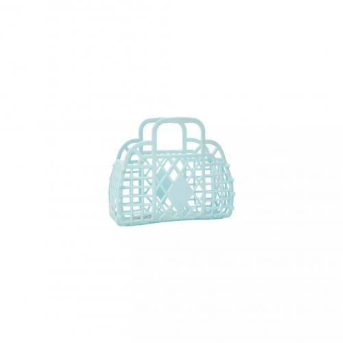  (w) Retro Basket MINI hellblau