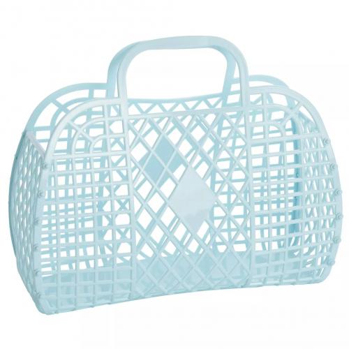 (w) Retro Basket LARGE, hellblau