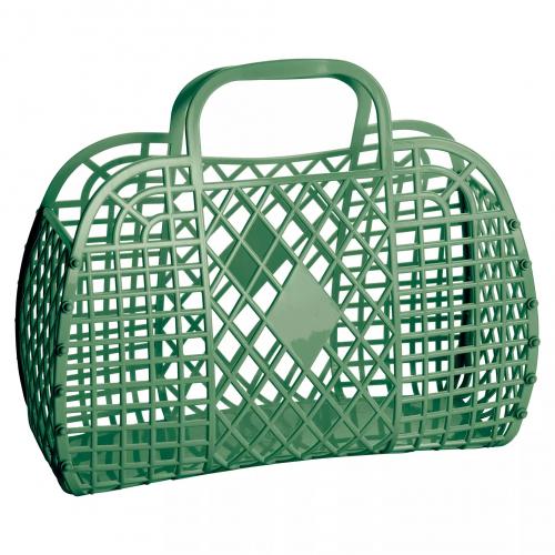 (w) Retro Basket LARGE, olive