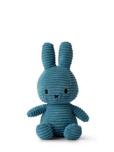 Miffy Sitting corduroy aviator blue 23cm