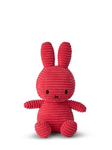 Miffy Sitting corduroy fuchsia 23cm