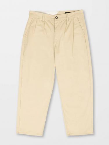 Pant Volcom Pleated Loose Tapered Chino almond