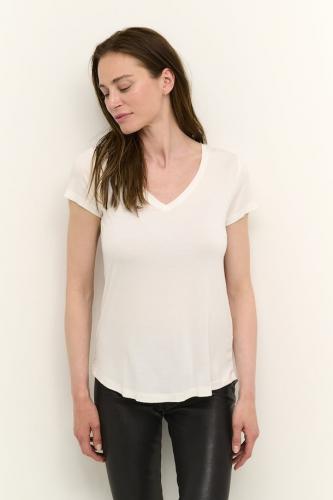 (w) T-Shirt Culture CUpoppy V-Neck spring gardenia