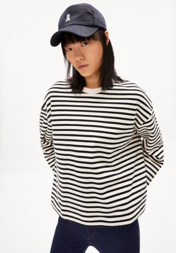 (w) Sweater Armedangels Frankaa Maarlen Stripe undyed black