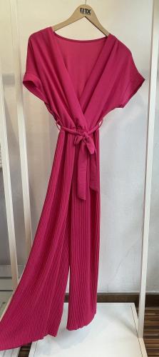 (w) Jumpsuit Plissee pink