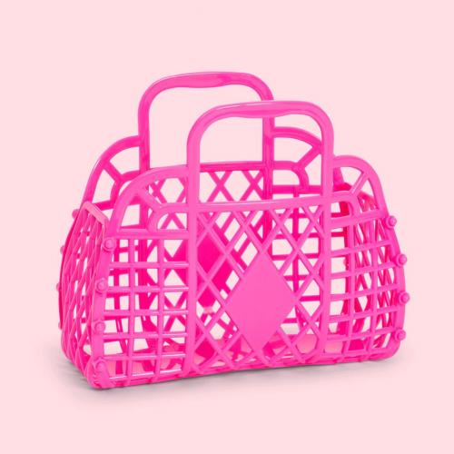 (w) Retro Basket MINI berry pink