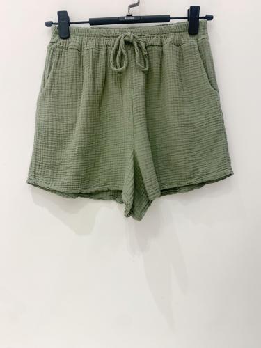 (w) Shorts Musselin II khaki