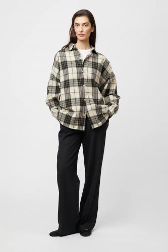 (w) Hemd FWSS Wood Oversized Flannel beige check