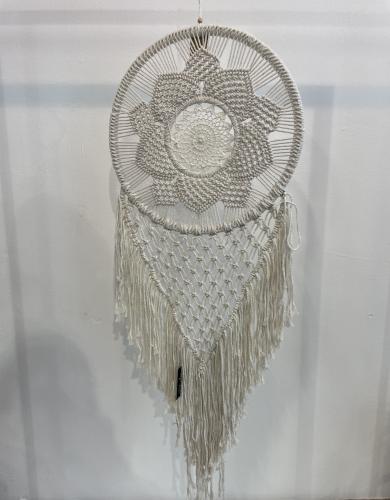 Dreamcatcher crocheted 43 cm natur