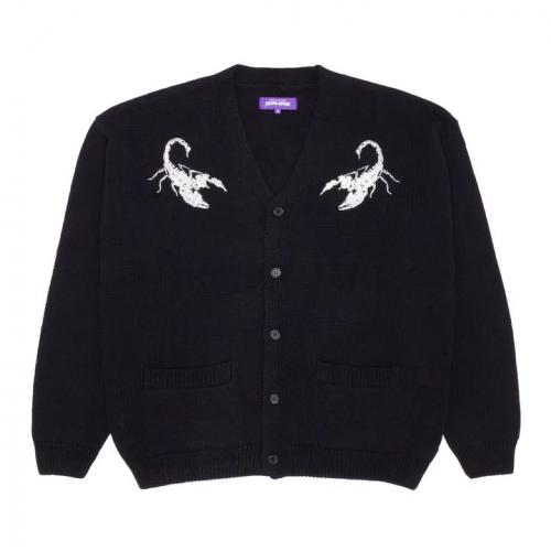 Cardigan Fucking Awesome Embroidered Scropion black