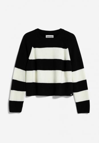 (w) Pullover Armedangels Diliriaa Stripe black oatmilk