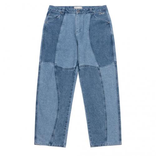 Pant Dime Blocked Relaxed blue washed