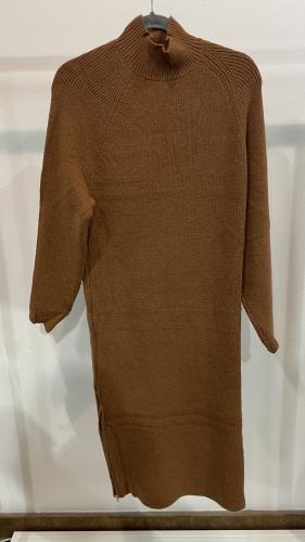 (w) Strickleid Zip 89209 cognac