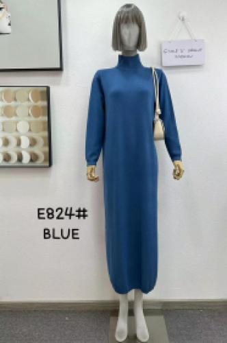 (w) Strickkleid E824 blau