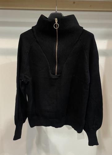 (w) Zip Pulli 1321 noir