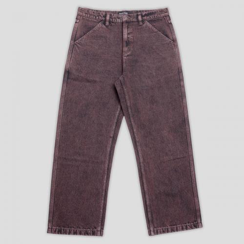 Pant Pass Port Workers Club Denim Jeans over-dye wine