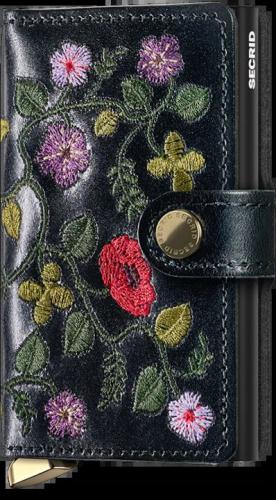 Geldbeutel Secrid Premium Miniwallet Stitch Floral black