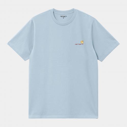 T-Shirt Carhartt WIP American Script frosted blue