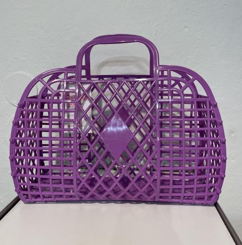 (w) Retro Basket LARGE purple lila 