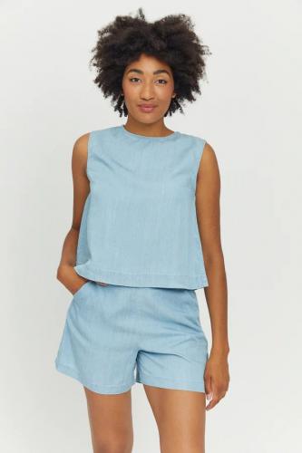 (w) Top Mazine Iba light blue wash