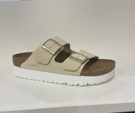 (w) Sandale Birkenstock PAP Arizona Platform ecru