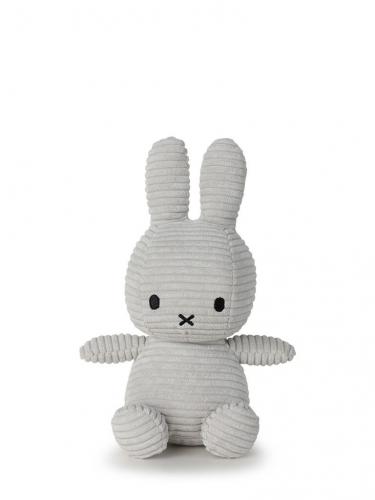 Miffy Sitting Corduroy soft grey 23cm