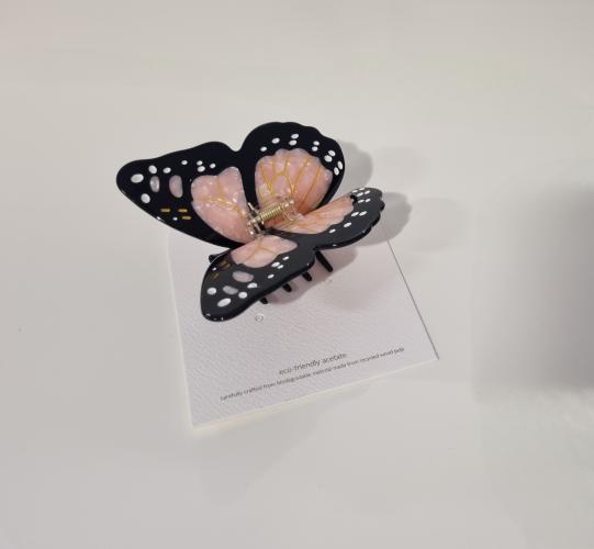 Claw Hand-painted Monarch Butterfly pink