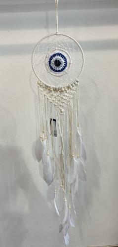 Dreamcatcher evil eye weiss 20 cm