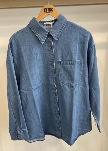 (w) Jeanshemd oversize blau 5218