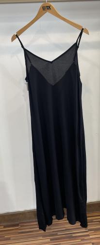 (w) Kleid lang schwarz 3247