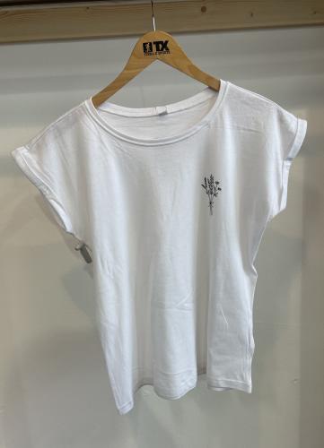 (w) T-Shirt TX Flower bouquet white