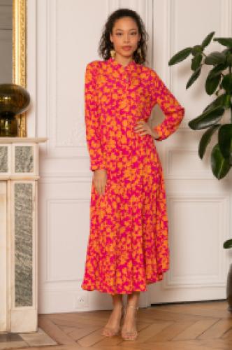 (w) Kleid D1015-1635 orangerot