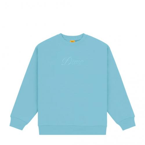 Sweater Dime Cursive Logo Crewneck ocean blue