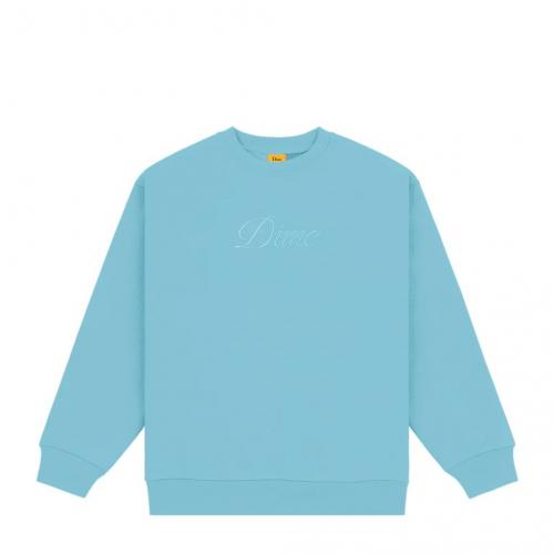 Sweater Dime Cursive Logo Crewneck ocean blue
