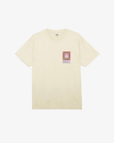 T-Shirt Obey Throwback classic cream